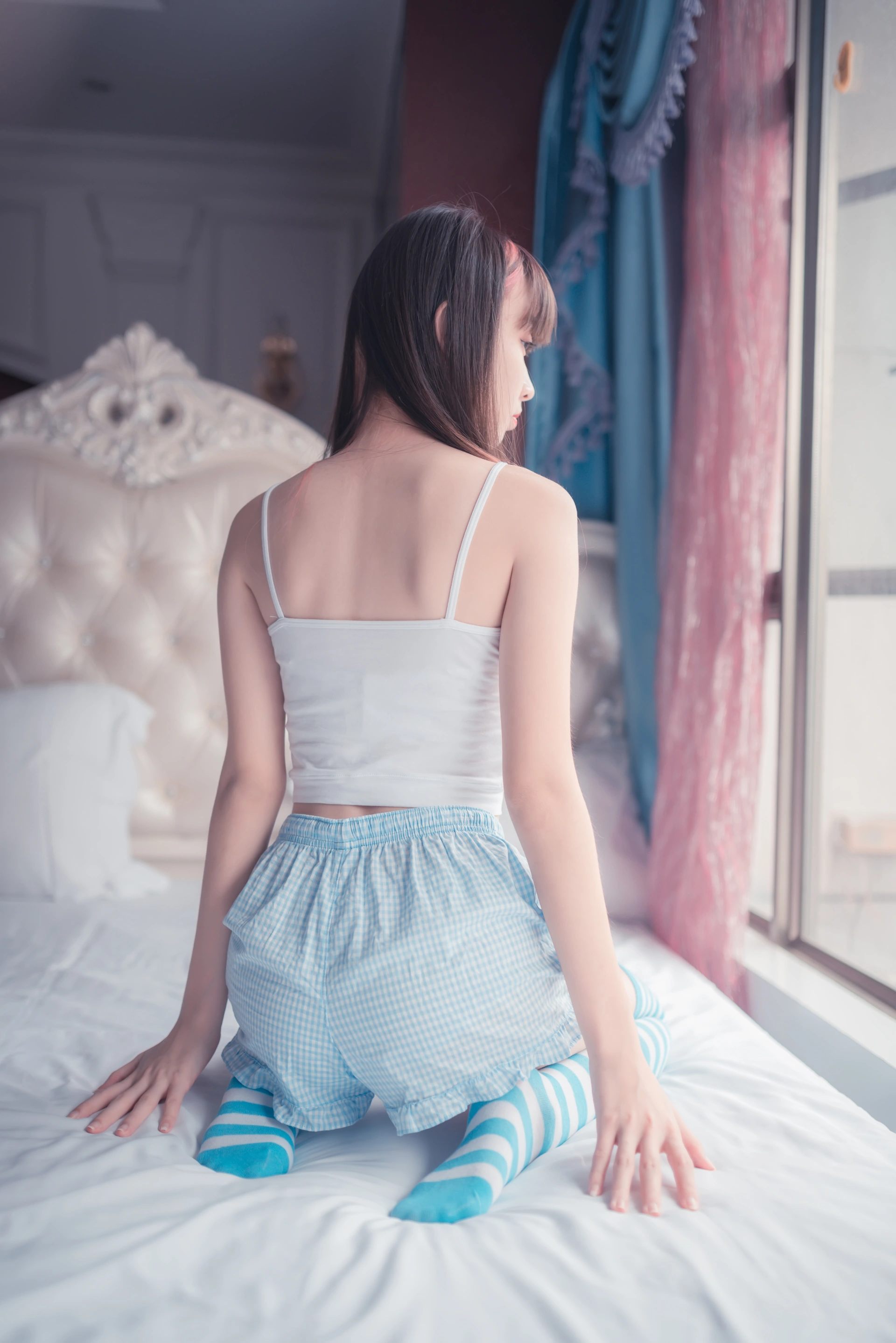 祖木子 NO.010 蓝白条纹丝袜小可爱 0