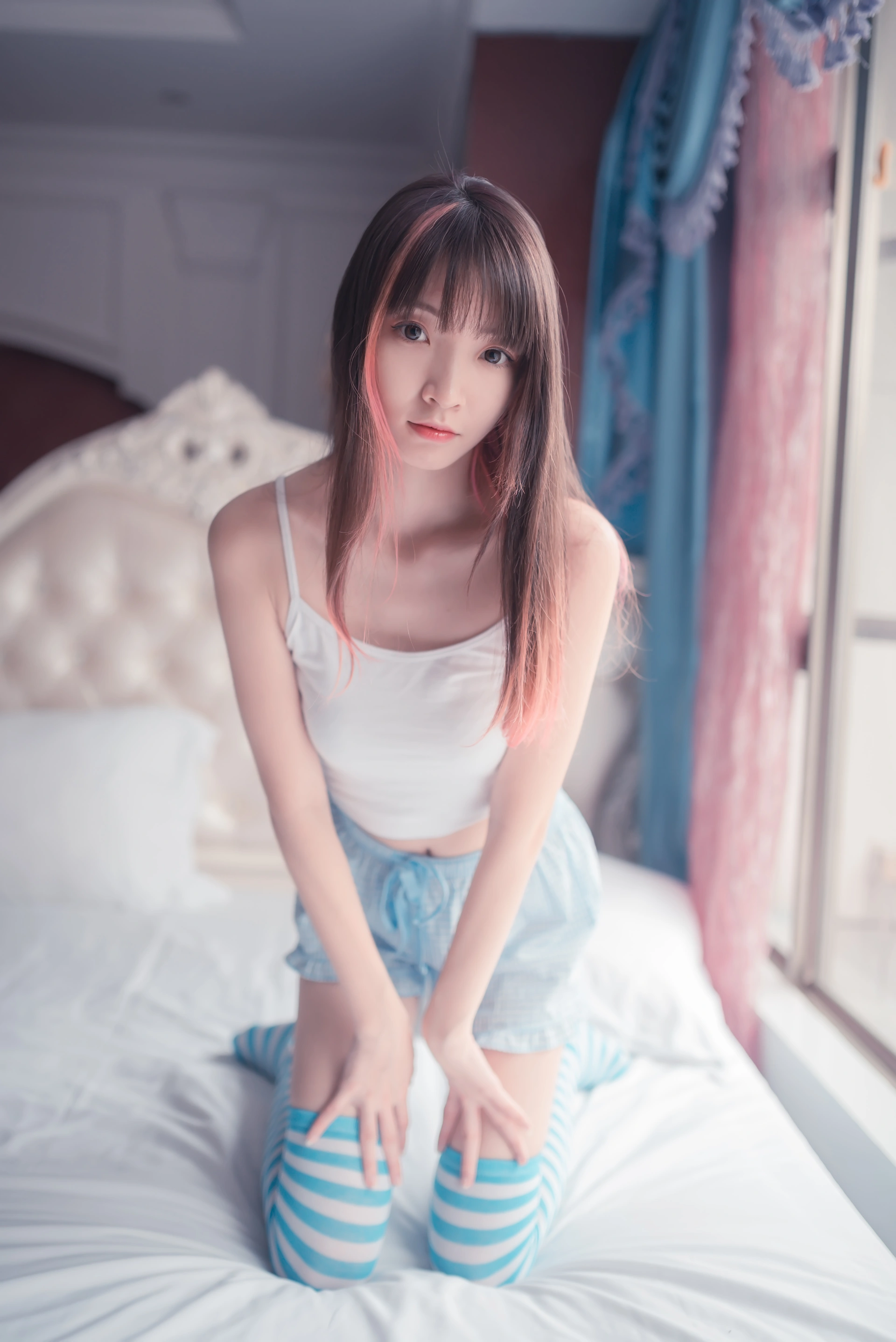 祖木子 NO.010 蓝白条纹丝袜小可爱 2